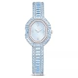 Swarovski Orologio Matrix octagon, Taglio baguette, Bracciale di metallo, Blu, Acciaio inossidabile