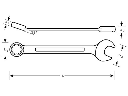 Llaves Combinadas De Carraca MéTricas Con Acabado Cromado - Ref: 1RM-21 - Unid: 1 - 3