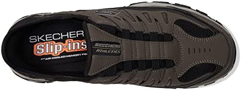 Skechers Men's Afterburn M. Fit Ridgeburn Hands Free Slip-in Loafer, Brown, 9 | Image 1