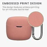 kwmobile Silicone Carry Case Compatible with JBL Tune Flex Cover - Embossed Soft Rubber Pouch - Embossed Pattern - Image 3