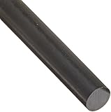 UHMW (Ultra High Molecular Weight Polyethylene) Round Rod, Opaque Black, Meets ASTM D4020, 3/4