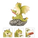 Dragon Figurine Ornament Design Accessories Desktop (Dragon Reading On a Stone) - Image 5