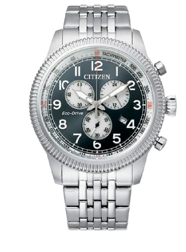 Citizen AT2460-89L montre chronographe homme avec bracelet en acier robuste