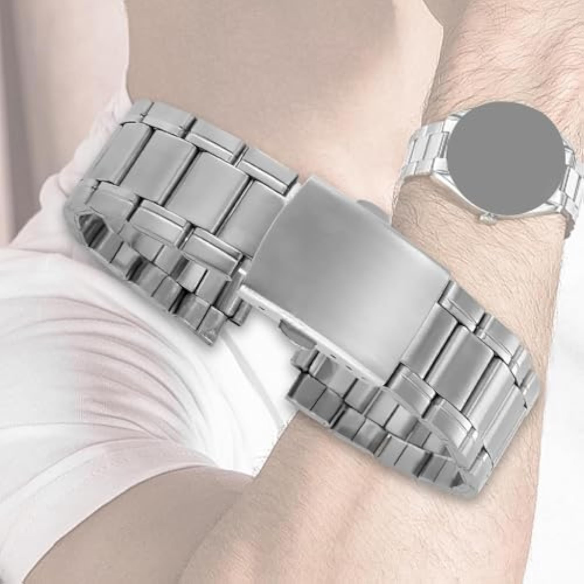 Premium Stainless Steel Watch Band Replacement 24mm