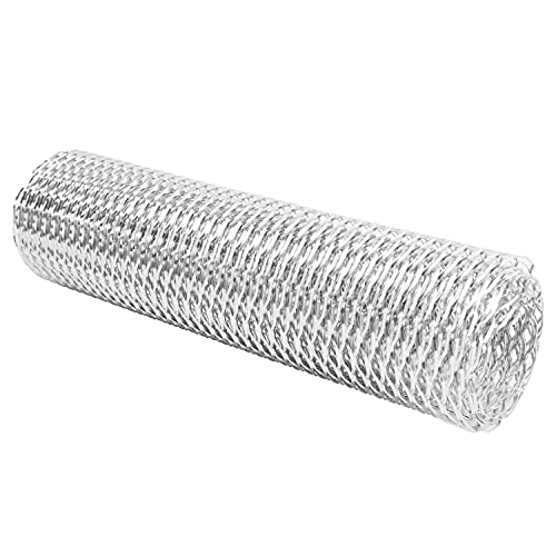 Image of AggAuto Universal 40 inchx13 inch Car Grill Mesh - Aluminum Alloy Automotive Grille Insert Bumper Hexagon Hole 11x25mm, One of the Most Multifunctional Shape Grids Silver