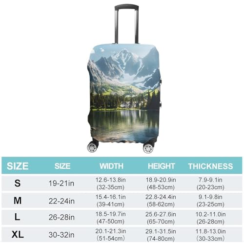 Colorado Mountain Lake Luggage Cover Suitcase Protector Travel Baggage Covers for Men Women L2