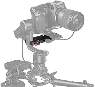 SMALLRIG Battery Plate for DJI RS 2/RS 3 Pro, Quick Release Power Pass-Through Plate, with B302 Power Input, D-tap Outputs, DC Output - 3251