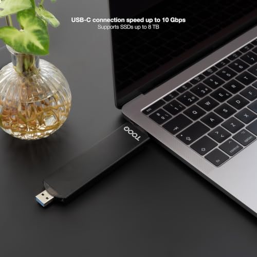 Carcasa SSD M.2 NVMe TooQ TQE-2240B negra disco externo adaptador dual USB-C USB-A 6