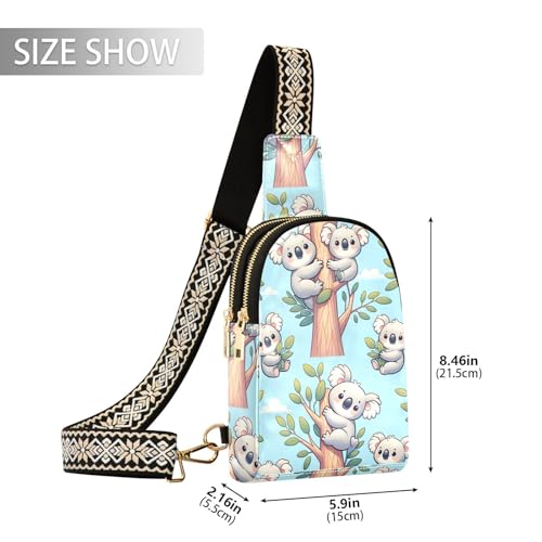 Bolso cruzado bandolera para mujer estilo canguro miniatura 2