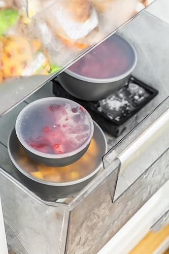 KitchenAid Zestaw misek do przygotowywania posiłków 4 szt. z pokrywkami - Szary węgiel drzewny