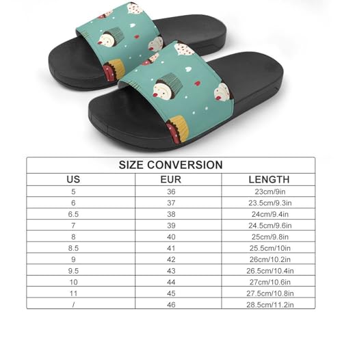 Cute Cupcake Pattern Slippers for Men Wormen Shower Bathroom Slipper Indoor Beach Non Slip Sandal2