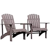 Genießen Sie Ihre Freizeit: Der Beistelltisch zwischen zwei Sitzen ist sehr benutzerfreundlich