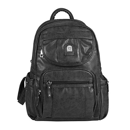 OBC Damen Cityrucksack Phoenix Rucksack City Tasche Stadtrucksack Backpack Schultertasche Organizer Tablet Ipad Mini bis ca. 10 Zoll (Schwarz 30x30x14