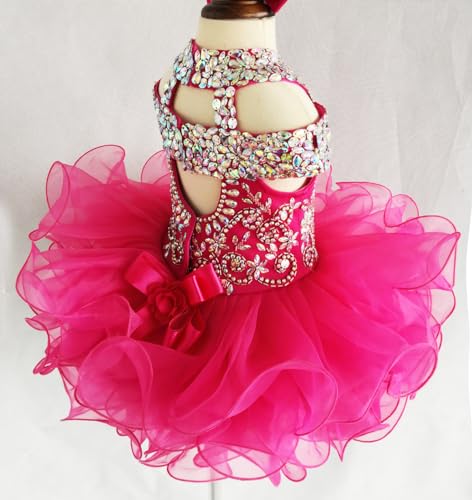 Jenniferwu Infant Toddler Baby Newborn Little Girl's Pageant Party Birthday Dress G081HP Hotpink 18-24M4
