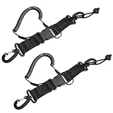 Jortmrd 2 Piezas Cuerda de Seguridad para Cámara de Buceo, Cordón de Resorte de Buceo con MosquetóN y Hebilla de Liberación Elástico Espiral Cuerda Seguridad Buceo Accesorio para Deportiva De Buceo
