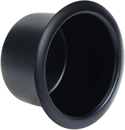 Miniatura 5 de Antrader 2 portavasos de aleación de aluminio, insertos de repuesto para sofábarcosofá reclinableautomóvil, negro, tamaño exterior de 102 × 2.441