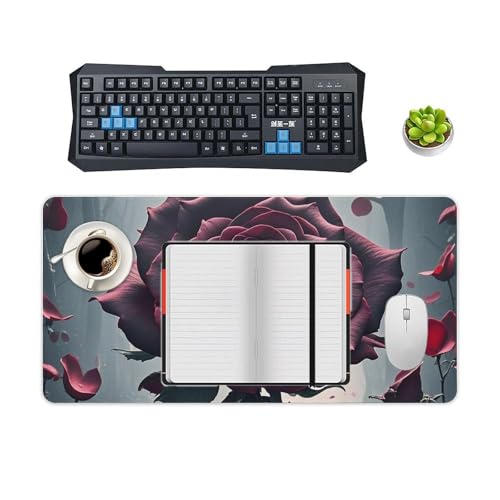 Rose Gothic Gaming Mouse Mat Large Desk Pad 24 X 12 Inches miniatura 4