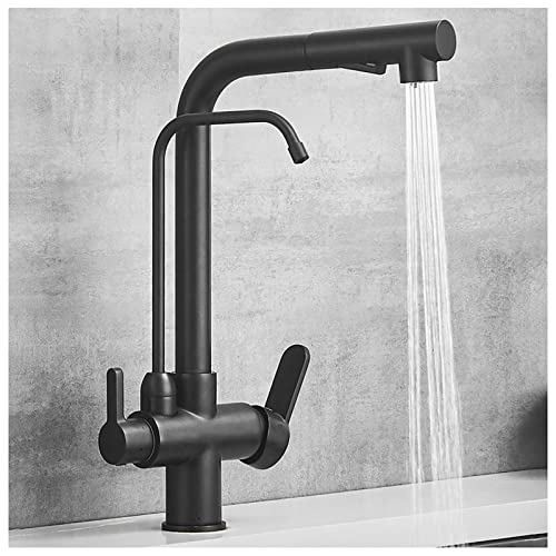 Mitigeur cuisine douchette extractible nickel brossé pour évier moderne