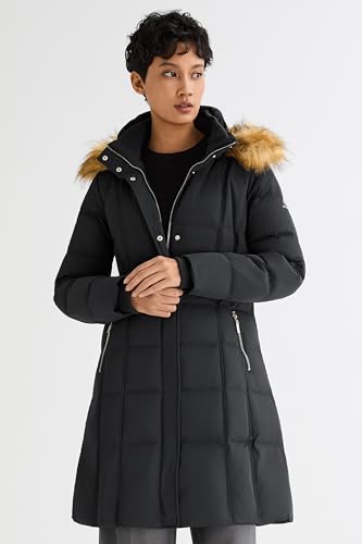 Orolay Women's Puffer Down Coat Winter Warm Jacket with Faux Fur Trim Hood4