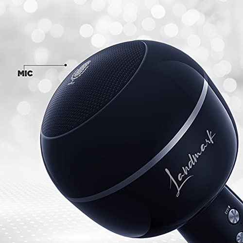Image of LANDMARK LM BT1087 Chorus Handheld Wireless Singing Mic Multi-Function Bluetooth Karaoke Mic with Microphone Speaker, 6Hrs Playtime, Supports Micro Pin, TF Card & USB for All Smart Phones - Blue