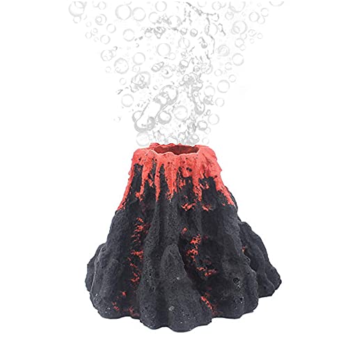 Adorno de Volcán de Acuario, Pecera Acuario Volcán, Colcán de Burbujas de Aire Piedra, Volcán Pecera Decoración, Volcan Acuario, para Pecera, Burbujeador de Aire de Acuario Cover