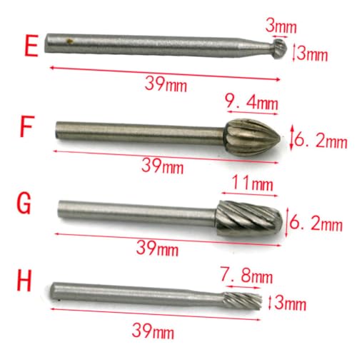 Set de 10 fresas rotativas para madera y aluminio miniatura 4