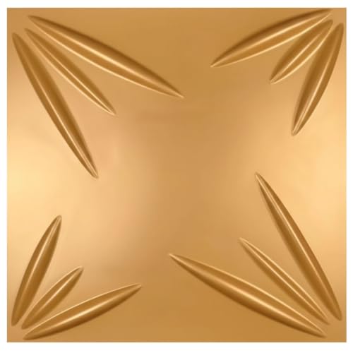 Image of Kayra Decor 3D Wall Panels Designer - Yellow Color | 19.7 inch x 19.7 inch (Pack of 18) - Covers 48.42 Sq. Ft | Premium Home & Office Wall Decoration