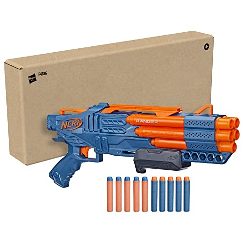 NERF Elite 2.0 Ranger PD-5 Blaster, mit 5 Läufen, 10 Elite Darts, einfache Handhabung, Dart-Aufbewahrung, Pump-Action