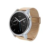 Alta calidad acero inoxidable pulsera de metal perfectamente apto para Motorola Moto 360 2 nd Gen 16 mm Ancho SmartWatch con un look elegante, pero resistente y de lujo