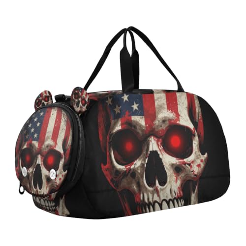 Bolsa de gimnasio pequeña de calavera para tus entrenamientos y viajes