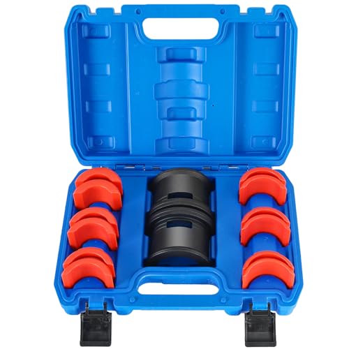 DASBET 14Pcs Universal Motorcycle Bike Fork Seal Driver Tool Kit, Fork Seal Installer & Removal Set for 35mm 36mm 40mm 41mm 42mm 43mm 45mm 46mm 47mm 48mm 49mm 50mm Front Forks, Installer Driver Set