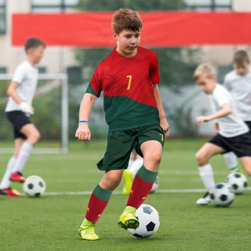 Dekewe No. 7 Football Kit for Kids, Shirt, Shorts, Socks and Accessories - Image 6