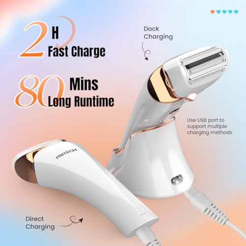 Image of Electric Razor for Women Rechargeable Shaver for Women Portable Lady Shaver | Portable Electric Women Razor for Legs, Arm, Underarms, USB Rechargeable, Wet /Dry Waterproof Women Bikini Trimmer Gold
