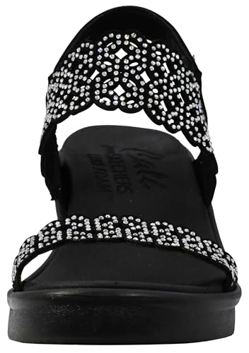 Skechers Skechers Cali Women's womens Rumble on - Sassy Dayz Wedge Sandal, Black, 8 US