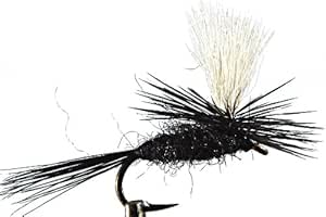 10 Mouches Sèches Taille 10-12 Pour Pêche à La Truite – Fait Main (Cerf & Grizzly)