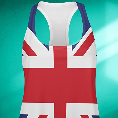 British Flag Union Jack All Over Womens Work Out Tank Top Multi Md #TOP3