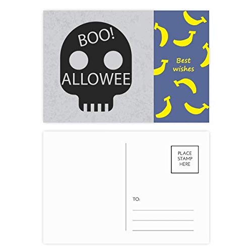 Cartes postales d'Halloween Crâne multicolores pour invitations de fête