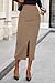 PRETTYGARDEN Corduroy Skirt Women Fall Fashion 2025 High Waisted Pencil Midi Skirts Business Casual Work Office Winter Outfit (Camel,14)