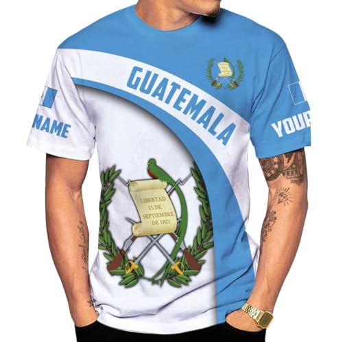 Personalized Guatemala Flag 3D T-shirt, Custom Guatemala 3D Shirt Guatemala Flag Shirts Guatemalan Pride Camisa for Men Women3
