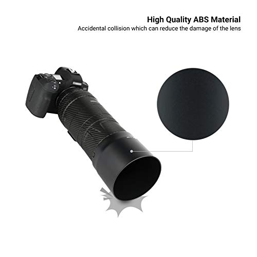 Image of Lens Hood for Canon RF 600mm f /11 is STM Lens on EOS R6 R5 RP R Camera, RF 600mm Lens Hood Reversible Lens Shade Replace Canon ET-88B Hood, Compatible with 82mm Filters and 82mm Lens Cap