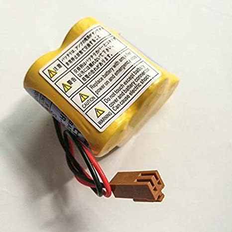 MICROUSB BR-2/3AGCT4A 6V 4400mAh Replacement Battery for Panasonic FANUC Controls, PLC Computer Ge Fanuc 18T Series, A98L-0031-0025, CUSTOM-107, SHS749, ALIT0138, LIT0138 (Brown Connector) Micro USB