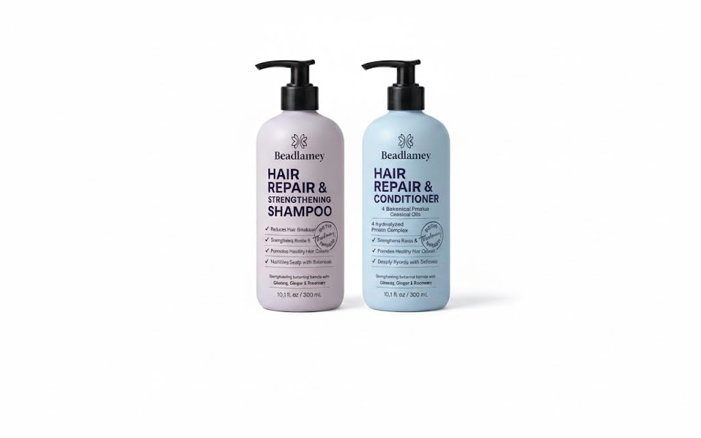 Biotin Shampoo & Conditioner Set For Longer Hair: Promotes Healthy Hair Growth, Strengthens Damaged Hair, Prevents Hair Breakage