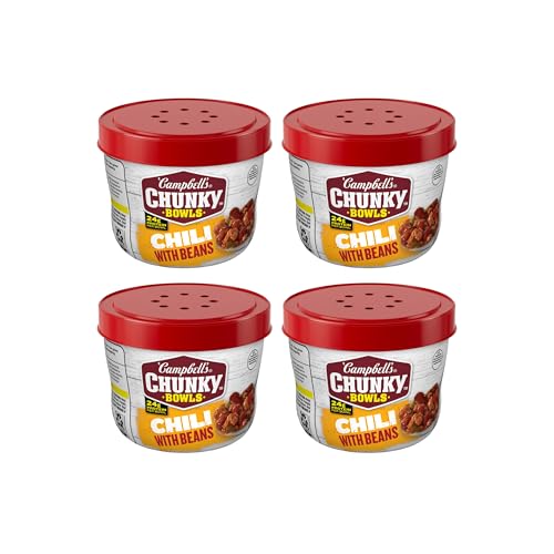 Image of Campbell's Chunky Chili with Beans, 15.25 oz. Microwavable Bowl, (Pack of 4)