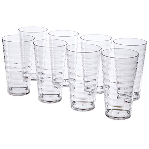 Splash 18-ounce Plastic Tumblers | set of 8 Clear