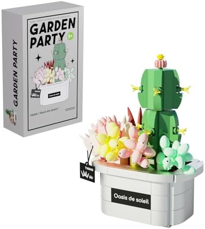 TUOMU Succulent Bonsai Building Block Set, Succulents Artificial Plant Building Toy, DIY Botanical Collection, Home Decor Gift for Girls and Adult, 422 PCS