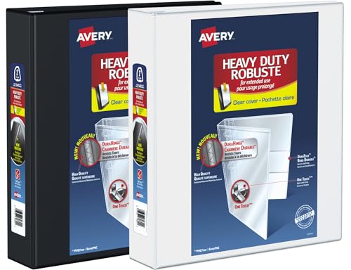 Avery Heavy Duty View 3 Ring Binder, 2 Inch, One Touch, Black, 4 Pockets, 540 Sheet Capacity, PVC Free (79692) by Avery - Image 4