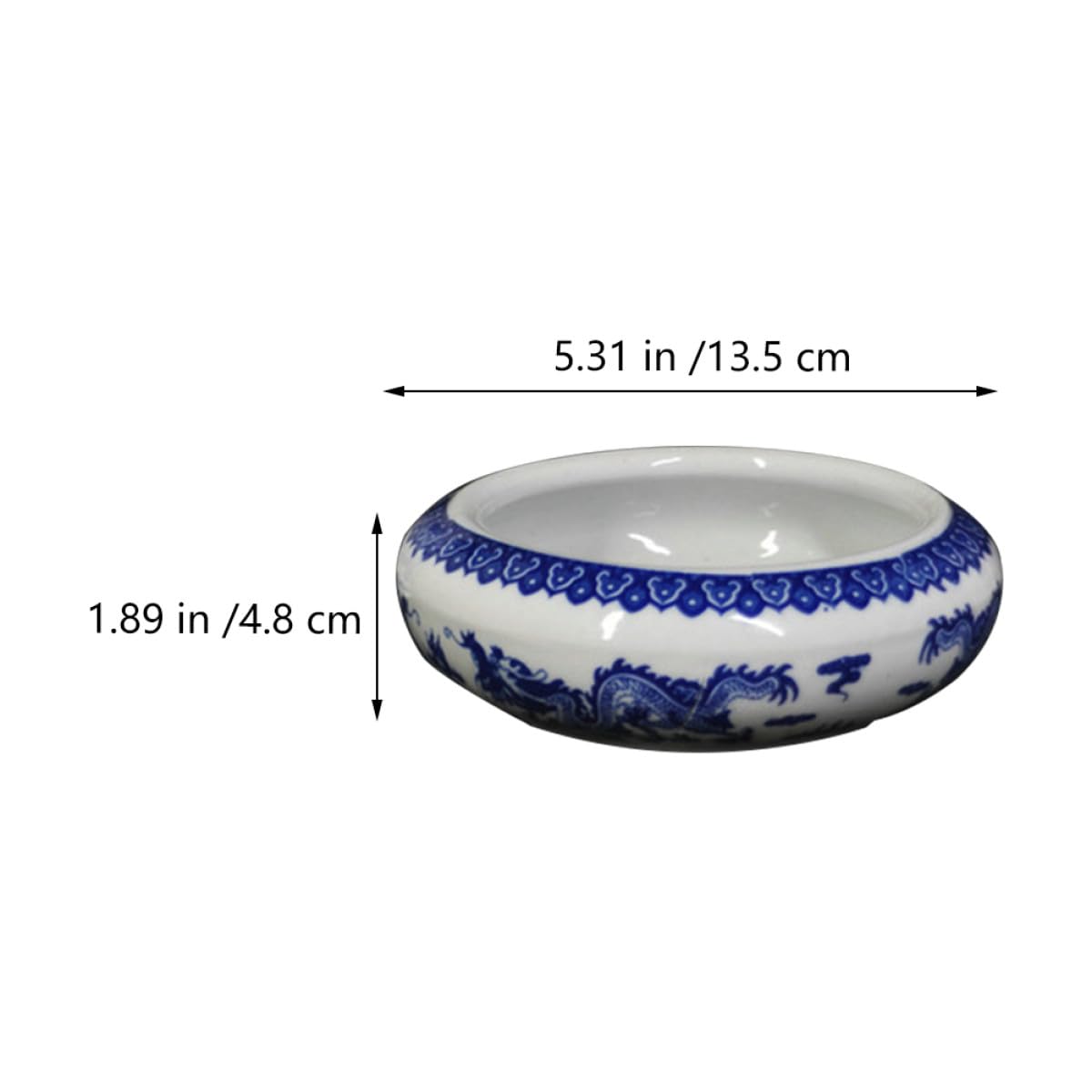 Homoyoyo Pot à Pinceaux En Céramique Bleu Et Blanc Petit, Bac De Lavage Multifunction, Cylindre De Rangement Pour Calligraphie, Accessoires Bureau Maison, Fournitures Scolaires