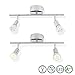 Produktbild VINGO® 2X LED Deckenleuchte 2-flammig Deckenstrahler Schwenkbar Inkl.2X GU10 4W Deckenlampe Flur kinderzimmer Verstellbar Strahler Bad Deckenbeleuchtung Wand-Deckenleuchte Esszimmer Markantes Design Leuchte Innenleuchte Empfangsbereichen Moderne Deckenleuchte Spotleuchte