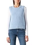damen weste blau Dänisches Design ONLY Damen Onlparis Life Vest Knt Noos Pullover, Sky Blue/Detail:w. Melange, S EU