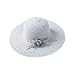 Produktbild Sonnenhüte Frauen-Spitze-Sonnenhut for Wide Brim Straw Beach Side Cap Floppy Weiblichen Strohhut Spitze Fest Fringe Strohhut Sommer-Hut, 4 Farben (Color : Gray)